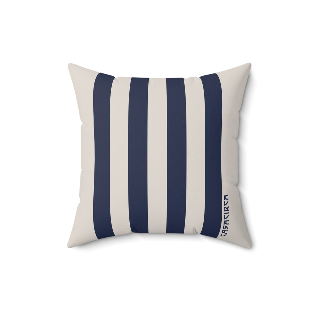 CASACIRCA | RACER PILLOW | SILVER-GREY/NAVY | Stylish Faux Suede Pillow - Home Decor, Cozy Living Room, Gift Idea, Nautical Theme, Interior Design Accents
