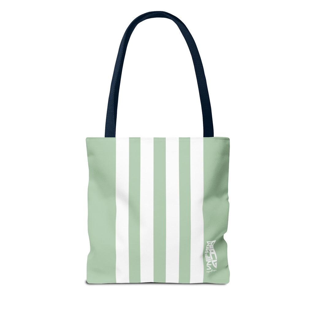 RACER JR. BAG | CUCUMBER/WHITE | Stylish Minimalist Tote Bag, Eco-Friendly Shopping Bag, Chic Carryall, Reusable Tote, Fashionable Beach Bag, Trendy Everyday Essentials