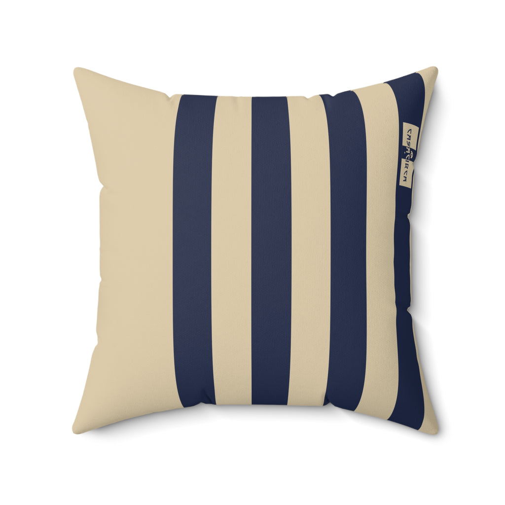 CASACIRCA | SIDECAR PILLOW | CREAM/NAVY | Stylish Faux Suede Pillow - Home Decor, Cozy Living Room, Gift Idea, Nautical Theme, Interior Design Accents