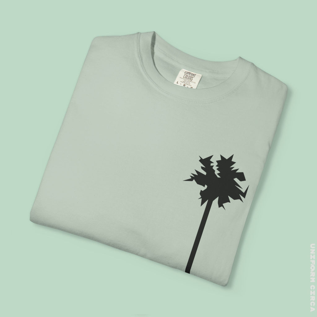 LONE PALM CREWNECK T-SHIRT | Printed Unisex Garment-Dyed Graphic Tee