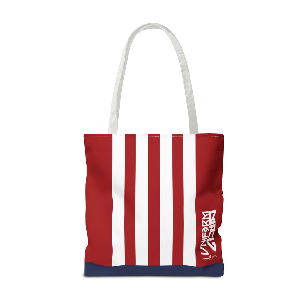 RACER JR. BAG | NAVY/WHITE/RED | Stylish Minimalist Tote Bag, Eco-Friendly Shopping Bag, Chic Carryall, Reusable Tote, Fashionable Beach Bag, Trendy Everyday Essentials