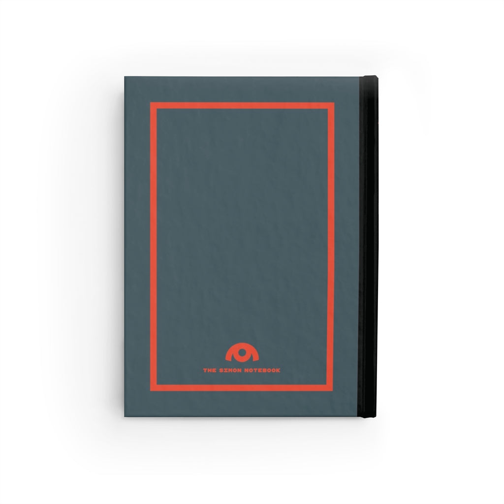 The SIMON | JOURNAL & NOTEBOOK | Hardcover Blank Pages 5"x7" | Slate & Coral