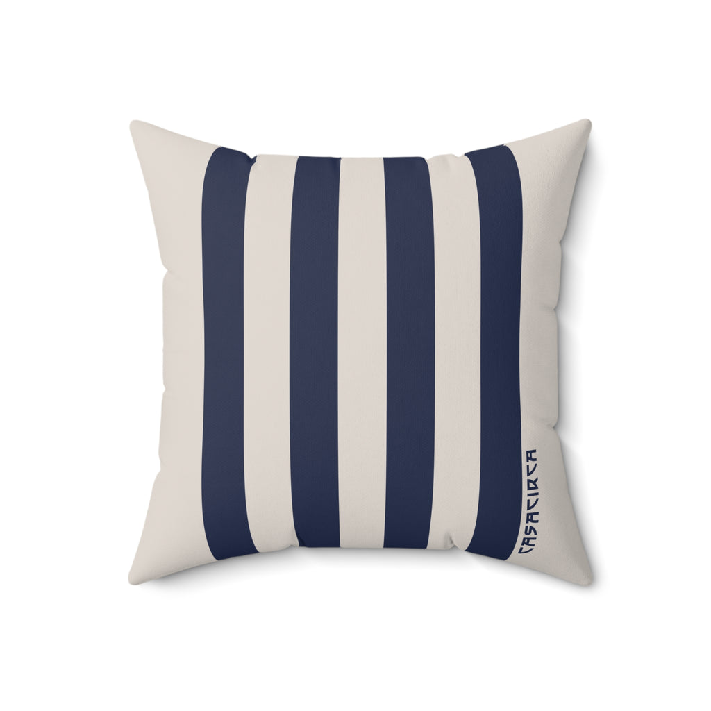 CASACIRCA | RACER PILLOW | SILVER-GREY/NAVY | Stylish Faux Suede Pillow - Home Decor, Cozy Living Room, Gift Idea, Nautical Theme, Interior Design Accents