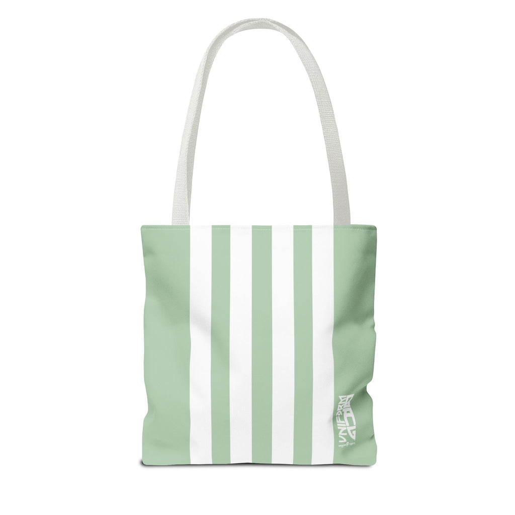 RACER JR. BAG | CUCUMBER/WHITE | Stylish Minimalist Tote Bag, Eco-Friendly Shopping Bag, Chic Carryall, Reusable Tote, Fashionable Beach Bag, Trendy Everyday Essentials
