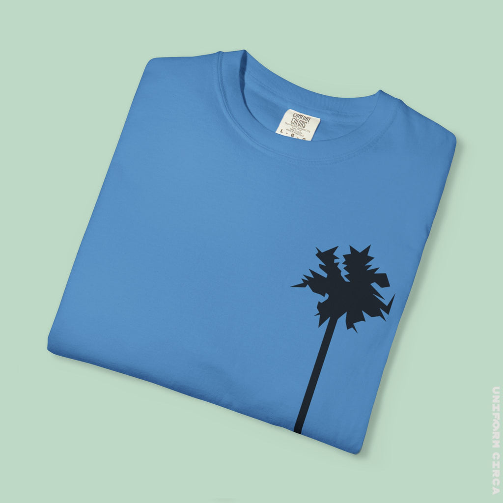 LONE PALM CREWNECK T-SHIRT | Printed Unisex Garment-Dyed Graphic Tee