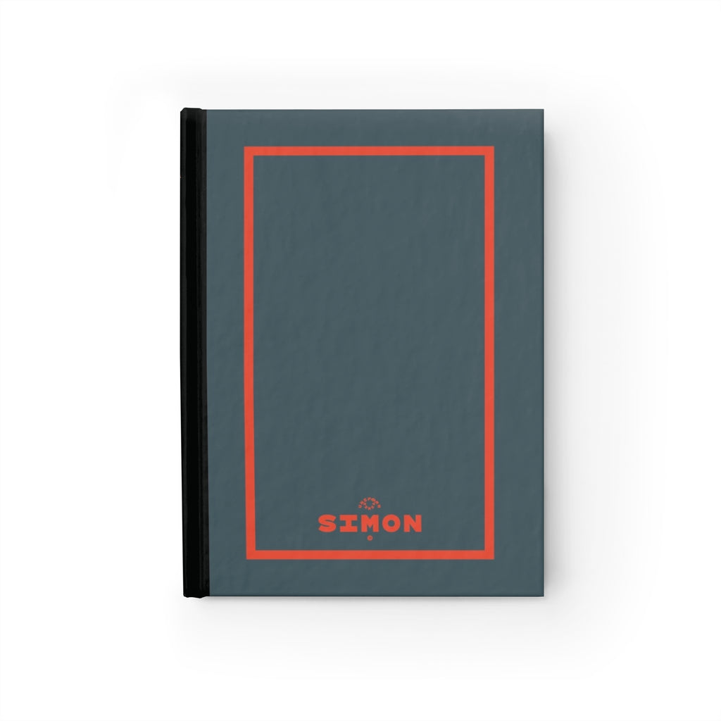 The SIMON | JOURNAL & NOTEBOOK | Hardcover Blank Pages 5"x7" | Slate & Coral