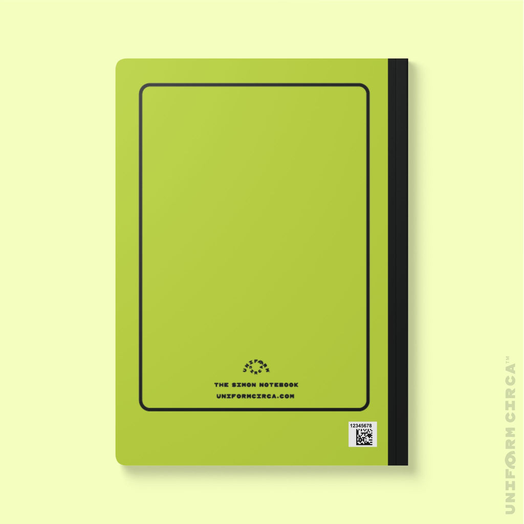 SIMON (SOFT COVER) NOTE & SKETCH JOURNAL | Acid Green/Black