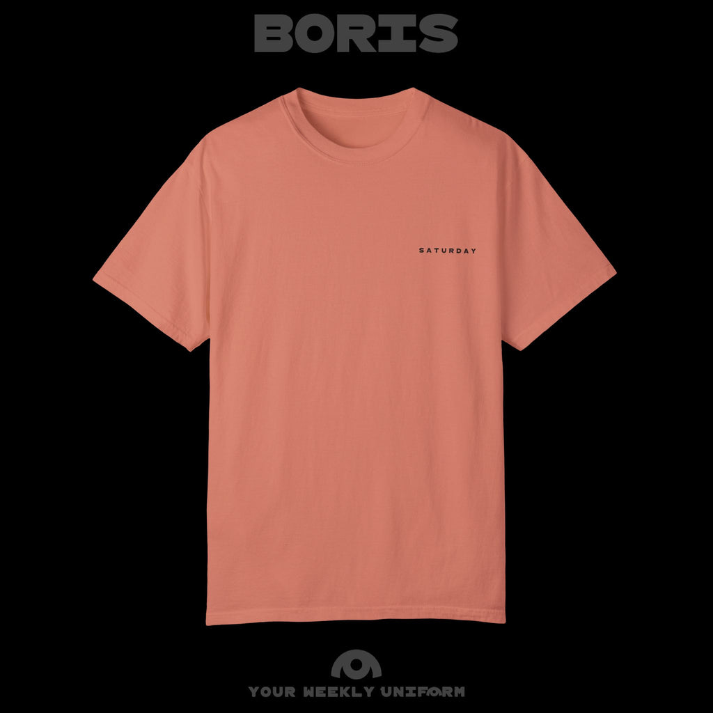 BORIS SATURDAY | CREWNECK T-SHIRT | PRINTED BLACK
