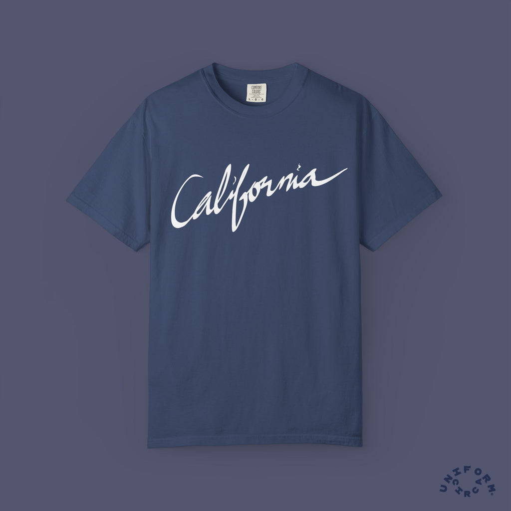CALIFORNIA SCRIPT CREWNECK T-SHIRT | Printed