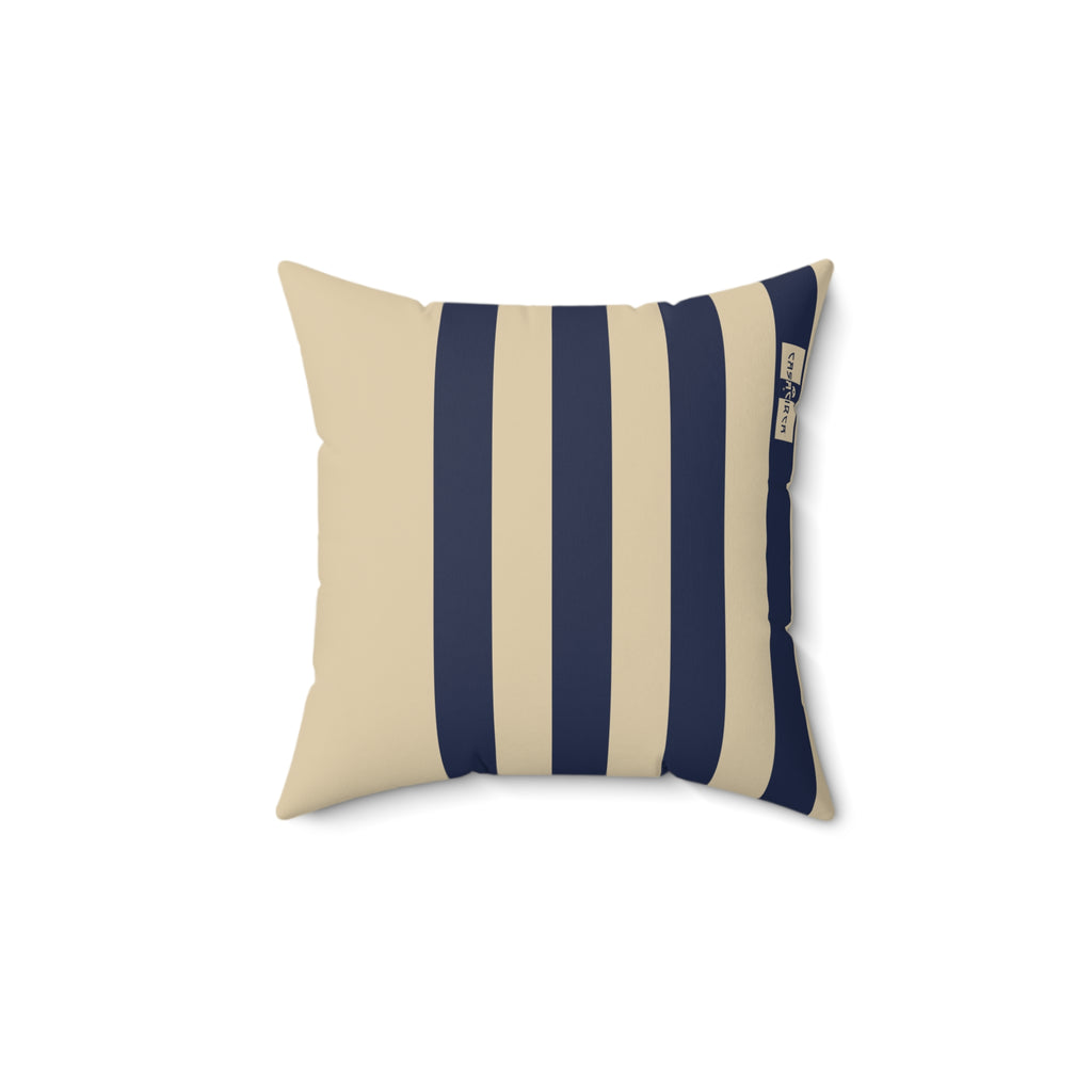 CASACIRCA | SIDECAR PILLOW | CREAM/NAVY | Stylish Faux Suede Pillow - Home Decor, Cozy Living Room, Gift Idea, Nautical Theme, Interior Design Accents
