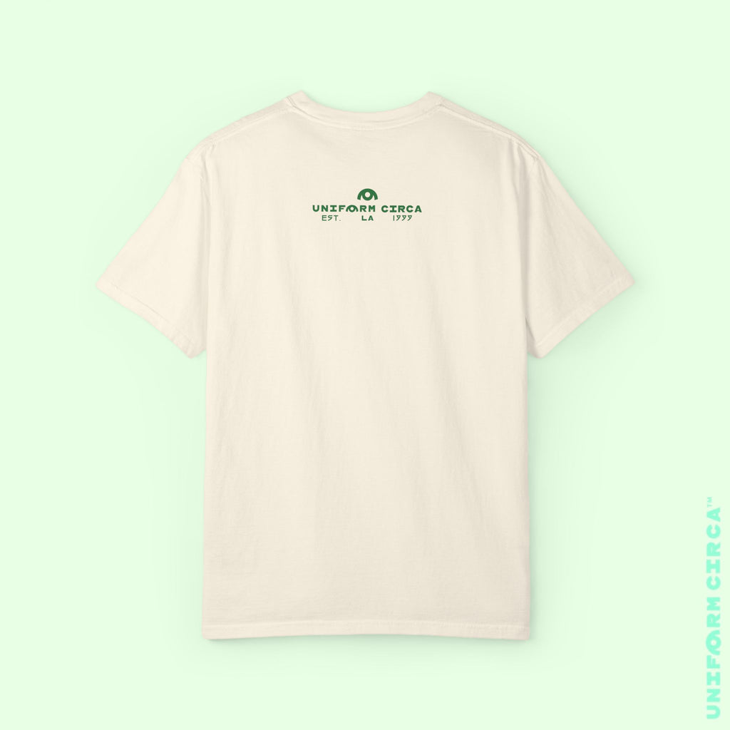TRI-WAVE GREENS | Crewneck T-Shirt | Printed Unisex Garment-Dyed Graphic Tee