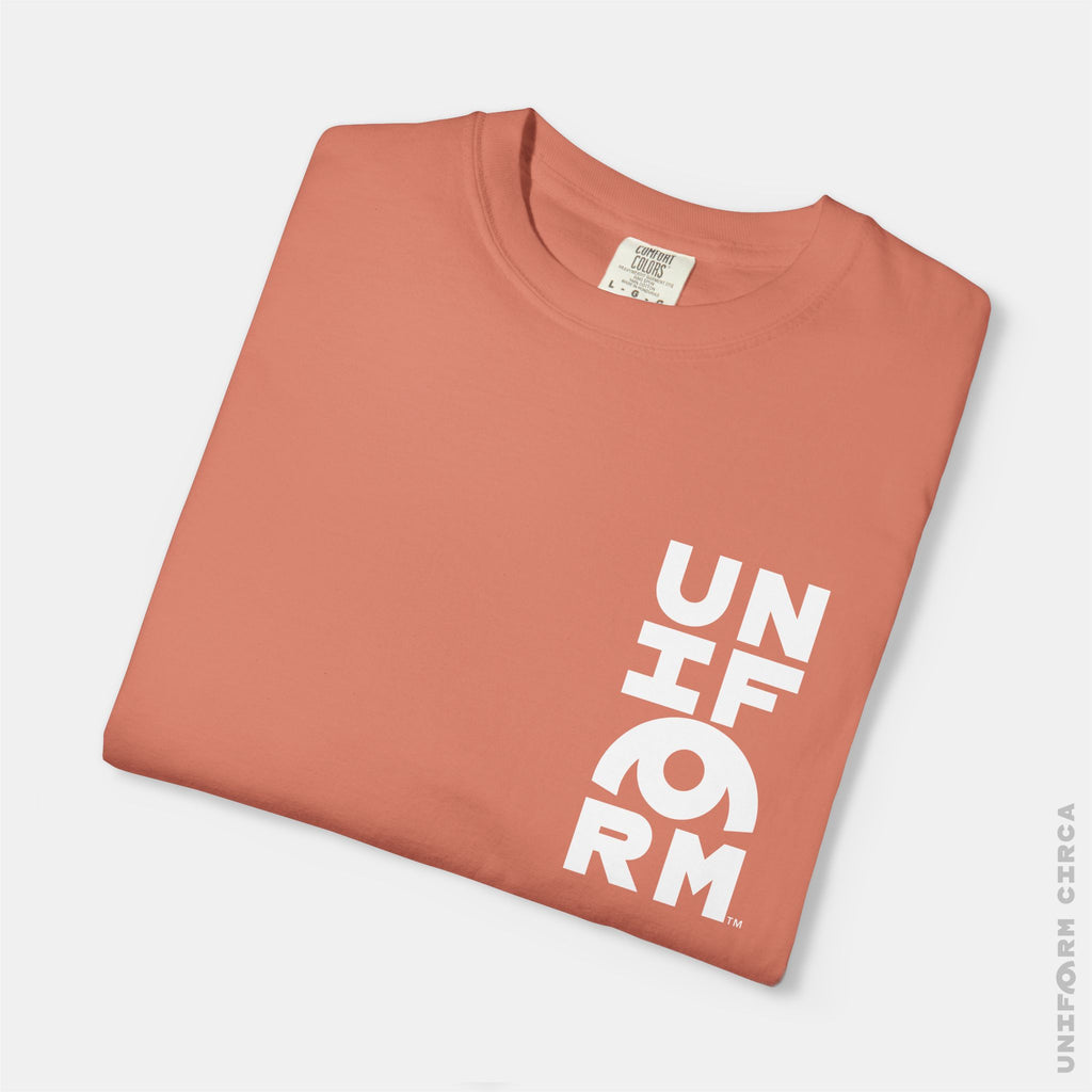 UNIFORM HALF STACK | Crewneck T-Shirt | Printed White | Bold Minimalist Print