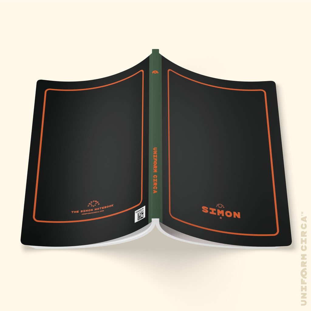 SIMON (SOFT COVER) NOTE & SKETCH JOURNAL | Black/Orange/Rolling Green