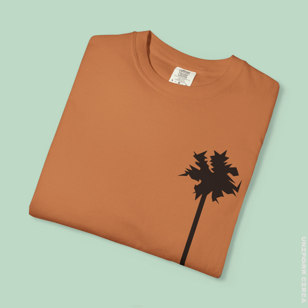 LONE PALM CREWNECK T-SHIRT | Printed Unisex Garment-Dyed Graphic Tee