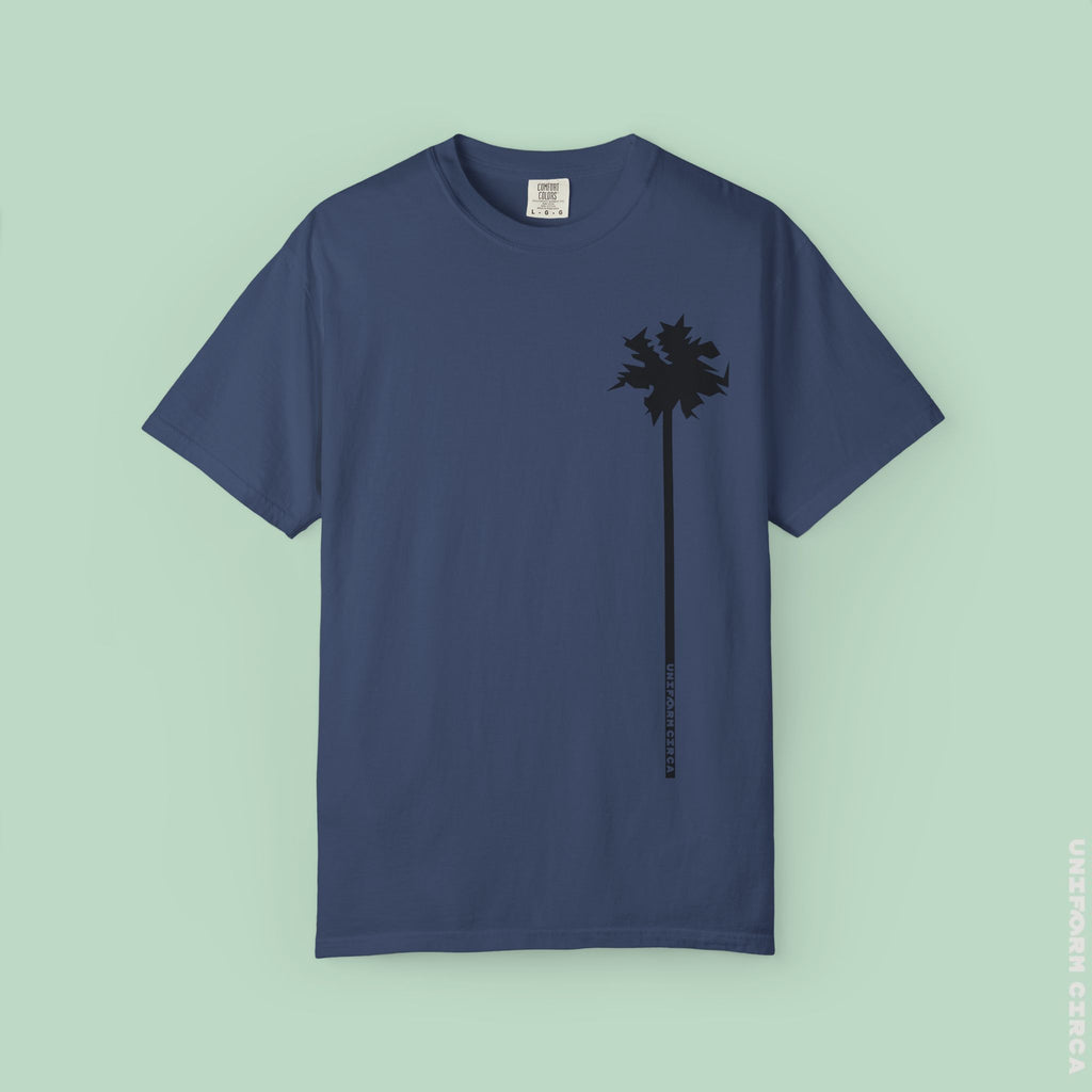 LONE PALM CREWNECK T-SHIRT | Printed Unisex Garment-Dyed Graphic Tee
