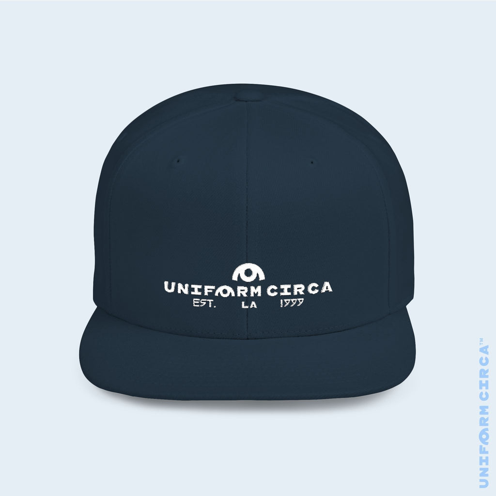 WORDMARK LOGO | Embroidered White | Flat Bill Snapback