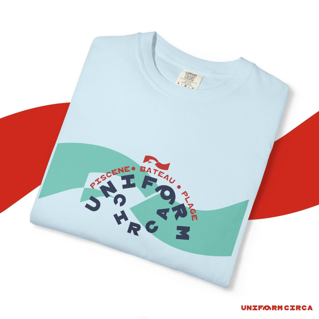 GREEN WAVE | Crewneck T-Shirt | Printed