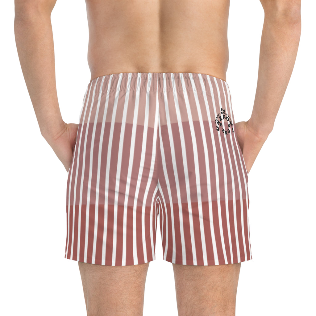 FADER SWIM TRUNKS | Striped Blush/White | Printed