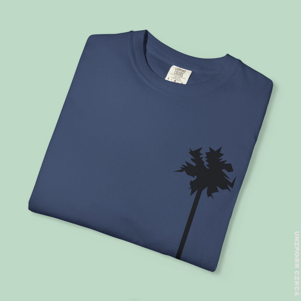 LONE PALM CREWNECK T-SHIRT | Printed Unisex Garment-Dyed Graphic Tee