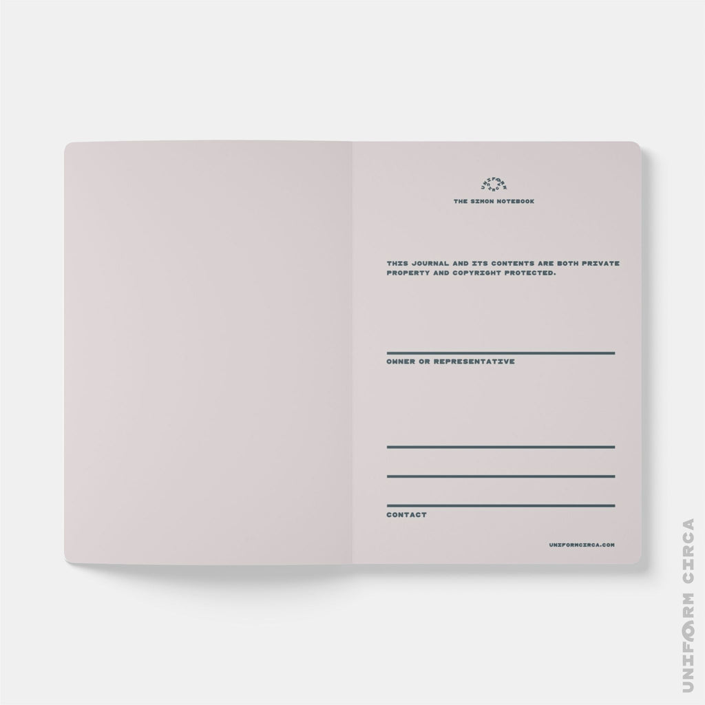 SIMON (SOFT COVER) NOTE & SKETCH JOURNAL | Black/White/Putting Green