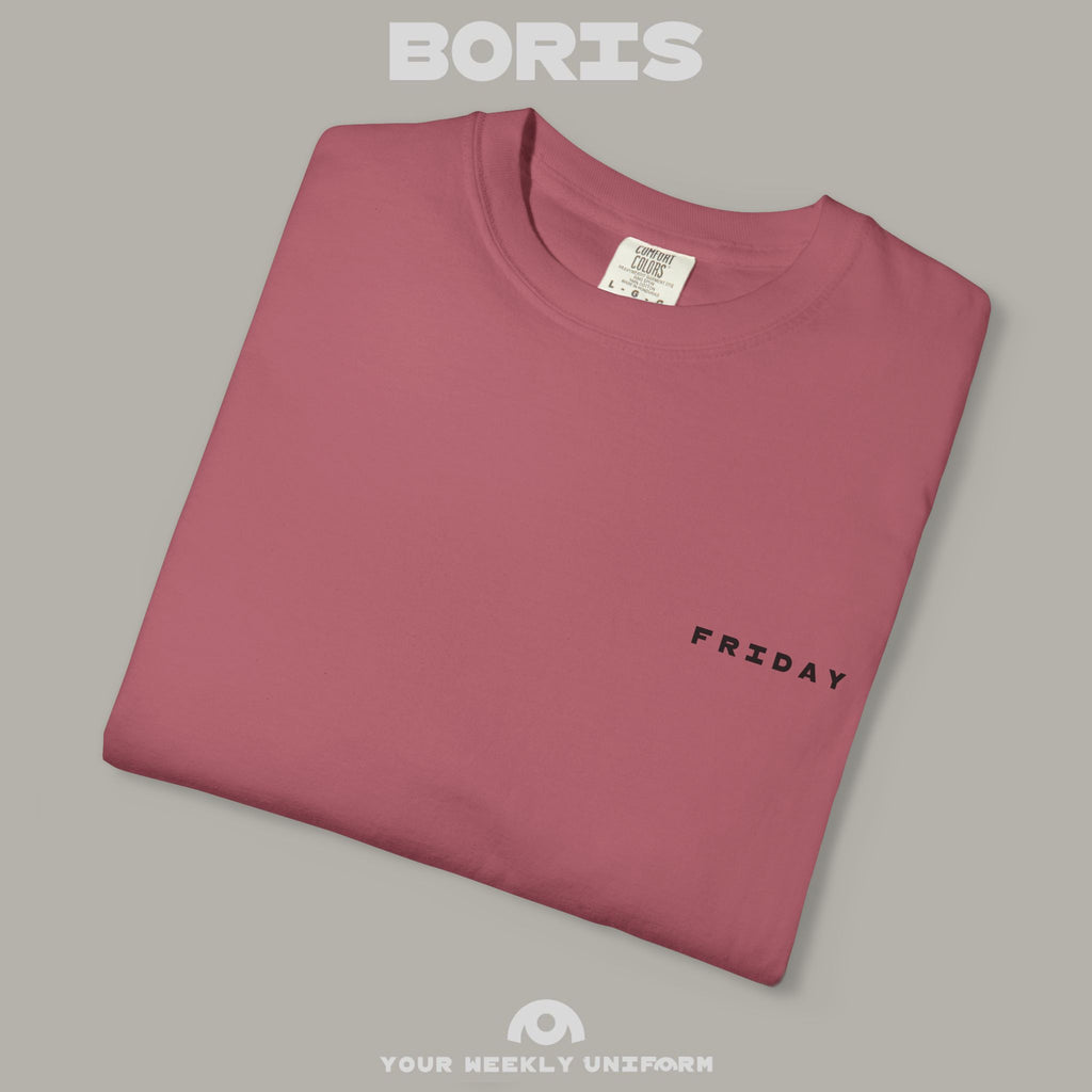 BORIS FRIDAY | CREWNECK T-SHIRT | PRINTED BLACK