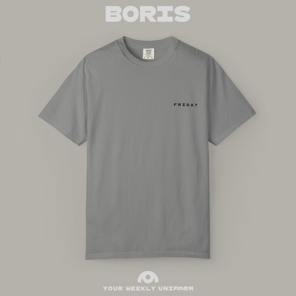 BORIS FRIDAY | CREWNECK T-SHIRT | PRINTED BLACK