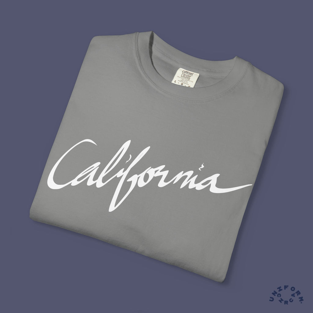 CALIFORNIA SCRIPT CREWNECK T-SHIRT | Printed