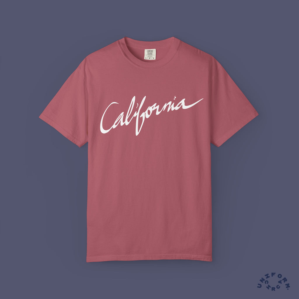 CALIFORNIA SCRIPT CREWNECK T-SHIRT | Printed