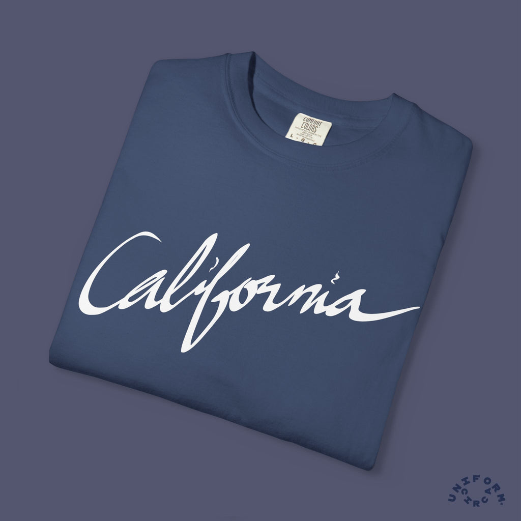 CALIFORNIA SCRIPT CREWNECK T-SHIRT | Printed