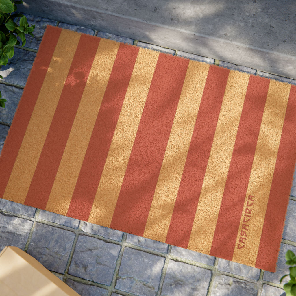 CASACIRCA ENTRYWAY | SISAL/TOMATO | Stylish Doormat, Entryway Rug, Modern Home Decor, Indoor Outdoor Mat, Gift for New Homeowners, Housewarming Decor