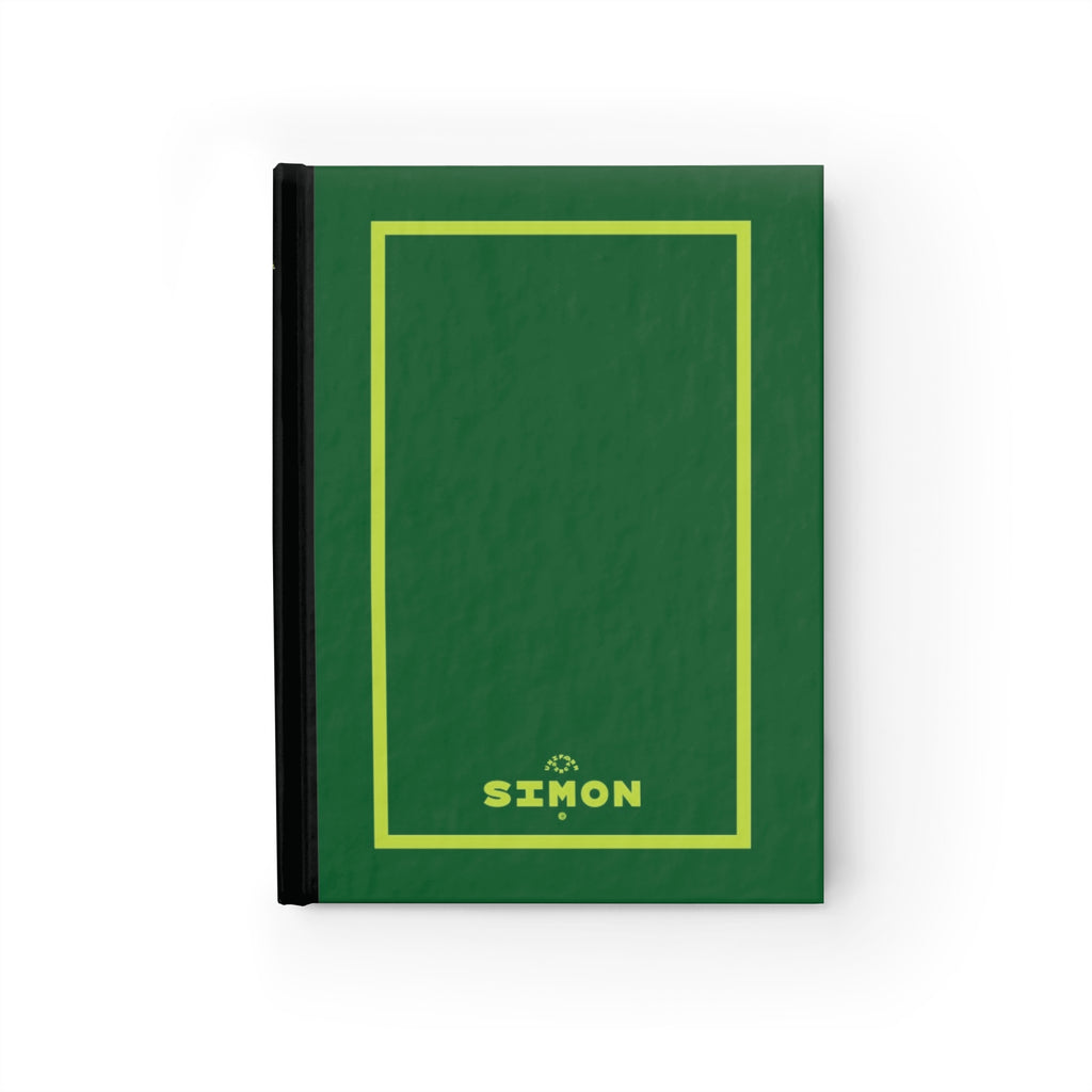 SIMON | JOURNAL & NOTEBOOK | Hardcover Blank Pages 5"x7" | Kelley & Acid Green
