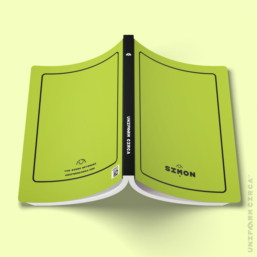 SIMON (SOFT COVER) NOTE & SKETCH JOURNAL | Acid Green/Black