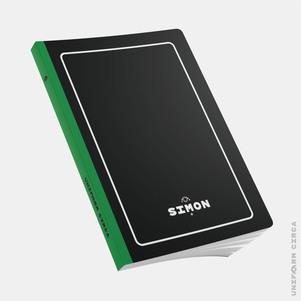 SIMON (SOFT COVER) NOTE & SKETCH JOURNAL | Black/White/Putting Green