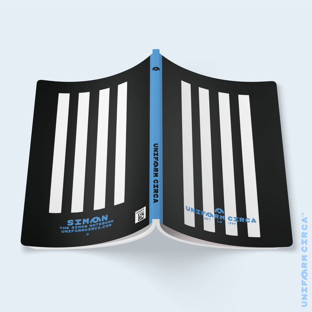 SIMON NOTE & SKETCH JOURNAL | BLACK/WHITE/BLUE (SOFT COVER)