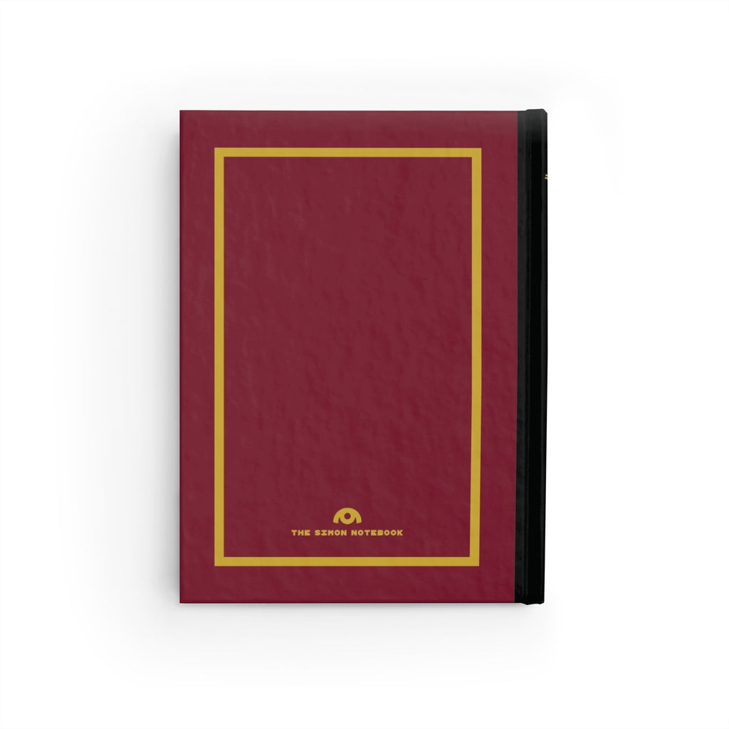 SIMON | JOURNAL & NOTEBOOK | Hardcover Blank Pages 5"x7" | Uniform Red & Gold