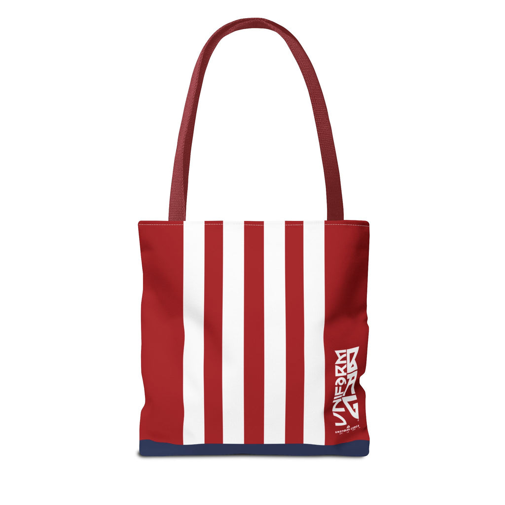 RACER JR. BAG | NAVY/WHITE/RED | Stylish Minimalist Tote Bag, Eco-Friendly Shopping Bag, Chic Carryall, Reusable Tote, Fashionable Beach Bag, Trendy Everyday Essentials