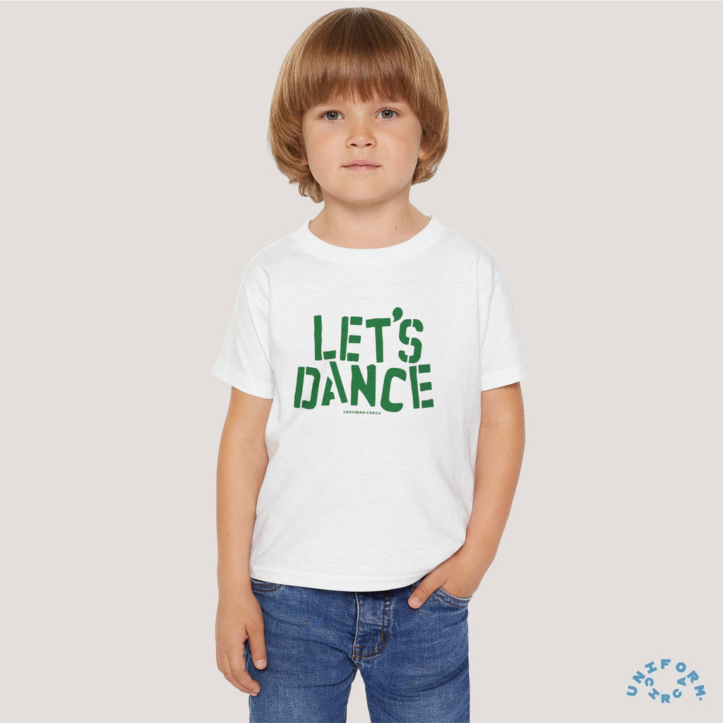Let's Dance Toddler T-Shirt - Fun Cotton Tee for Kids (Printed Green)