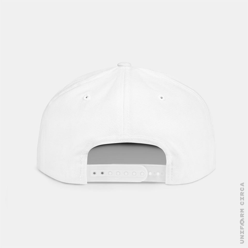 WORDMARK | Embroidered Blue | Flat Bill Snapback Hat, Trendy Cap for Casual Wear, Streetwear Accessory, Perfect Gift for Friends and Family