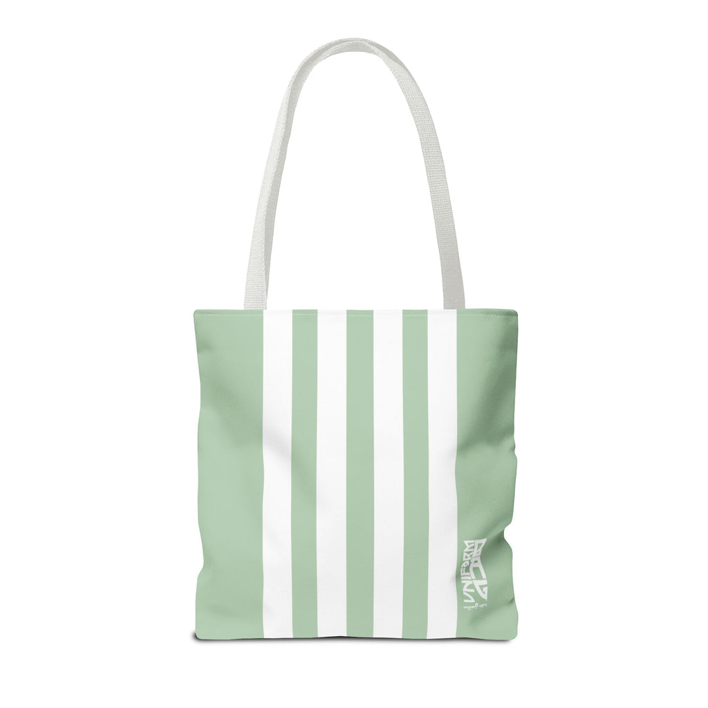 RACER JR. BAG | CUCUMBER/WHITE | Stylish Minimalist Tote Bag, Eco-Friendly Shopping Bag, Chic Carryall, Reusable Tote, Fashionable Beach Bag, Trendy Everyday Essentials