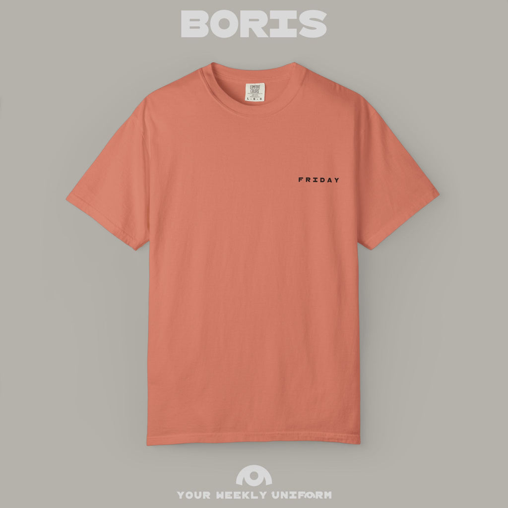 BORIS FRIDAY | CREWNECK T-SHIRT | PRINTED BLACK