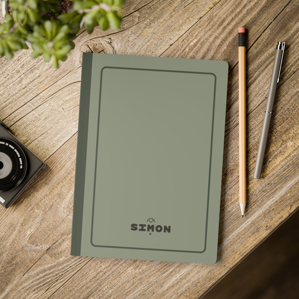 SIMON (SOFT COVER) NOTE & SKETCH JOURNAL | Dark Mint/Rolling Green