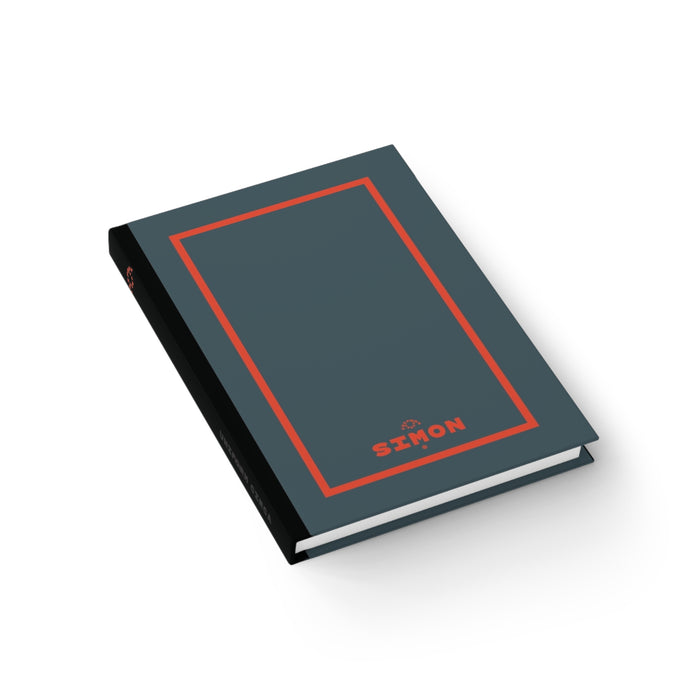 The SIMON | JOURNAL & NOTEBOOK | Hardcover Blank Pages 5"x7" | Slate & Coral