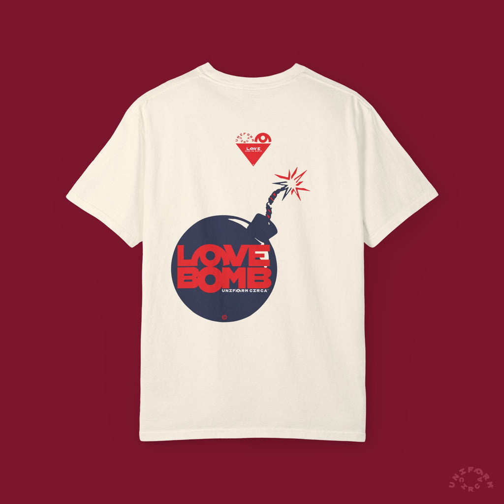 HEART BOMB CREWNECK T-SHIRT | Printed