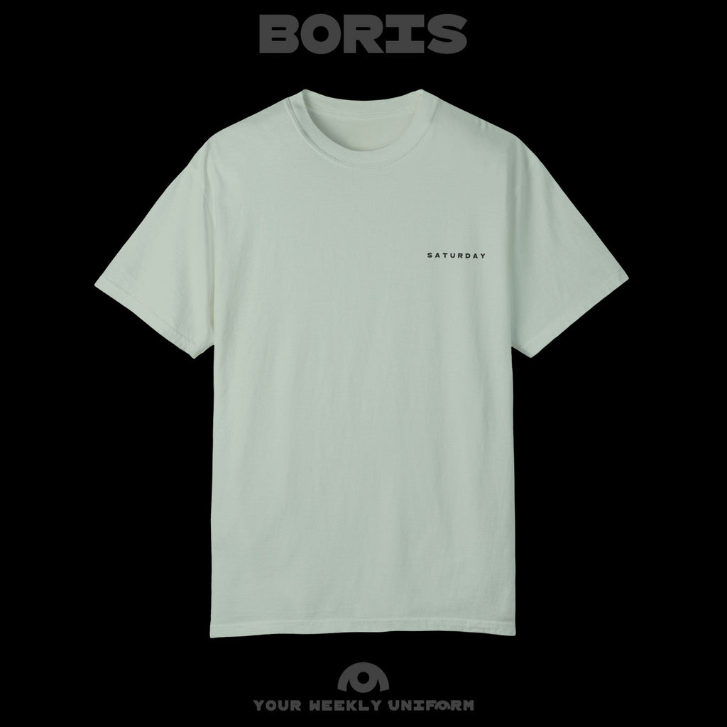 BORIS SATURDAY | CREWNECK T-SHIRT | PRINTED BLACK