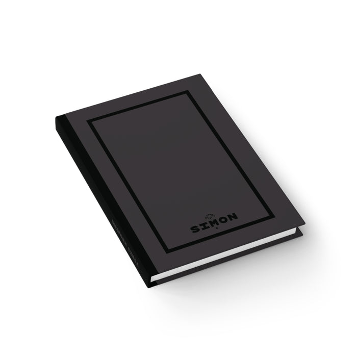 SIMON | JOURNAL & NOTEBOOK | Hardcover Blank Pages 5"x7" | Charcoal & Black