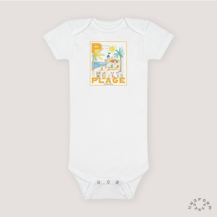 Organic Baby Onesie - PLAGE Cute Infant Bodysuit for Newborns