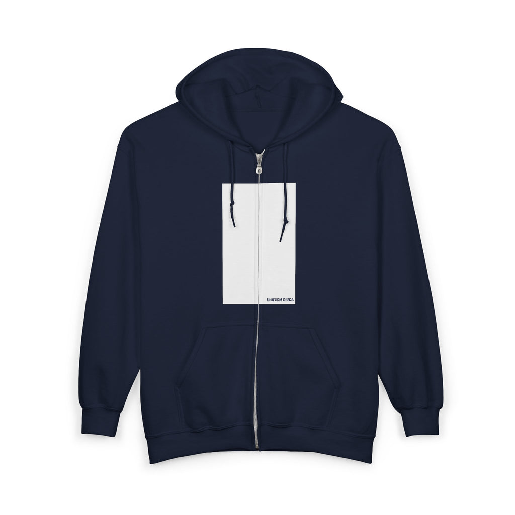 UNIFORM CIRCA ZIP HOODED SWEATSHIRT | 99 BOX WHITE