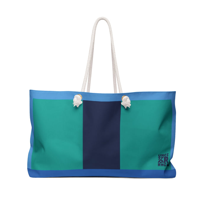 THE MAX BAG | Vibrant Turquoise & Navy Weekender Bag - Stylish Travel Tote, Gym Bag, Beach Bag, Personalized Gift, Spacious Weekend Accessories