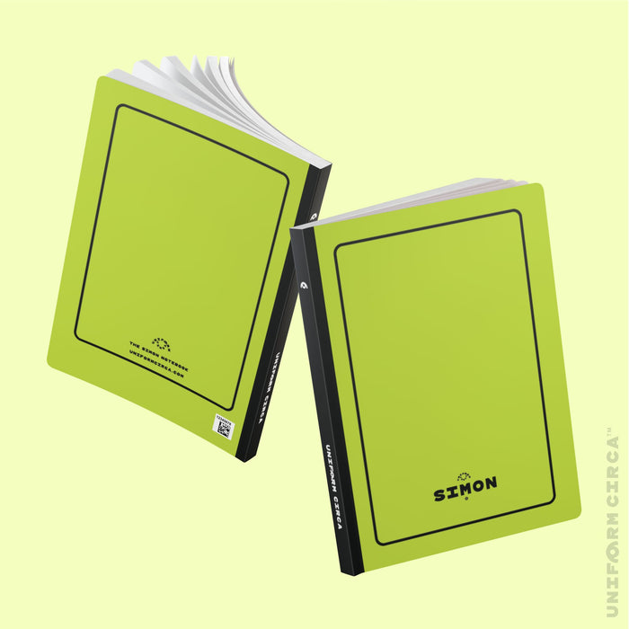 SIMON (SOFT COVER) NOTE & SKETCH JOURNAL | Acid Green/Black