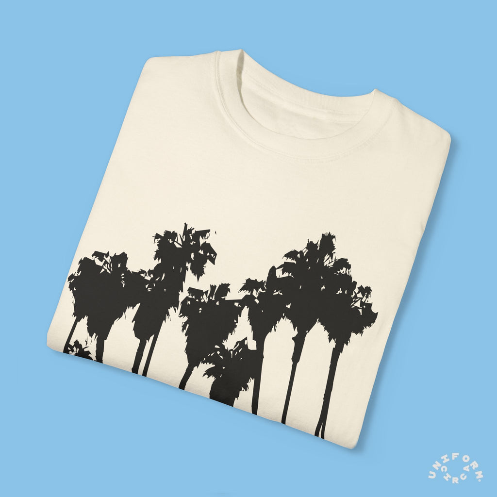 PALMS BLACK CREWNECK T-SHIRT | Printed